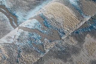 Feizy Jewel 39N3F Taupe / Blue Tan Area Rug Detail Image