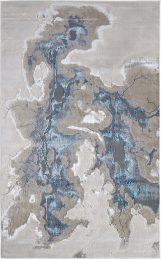 Feizy Jewel 39N3F Taupe / Blue Tan Area Rug main image
