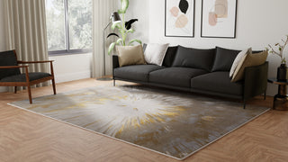 Feizy Jewel 39N4F Gold / Taupe Area Rug Lifestyle Image Feature