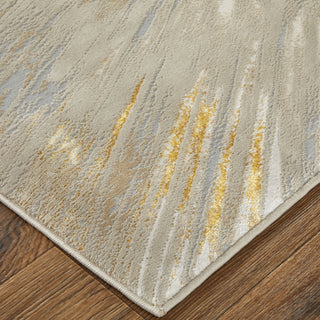 Feizy Jewel 39N4F Gold / Taupe Area Rug Corner Image