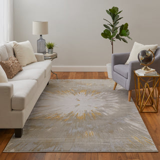 Feizy Jewel 39N4F Gold / Taupe Area Rug Lifestyle Image Feature