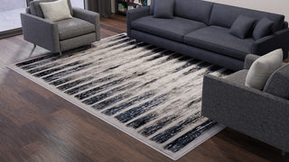 Feizy Jewel 39N7F Gray / Black Area Rug Lifestyle Image Feature