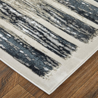Feizy Jewel 39N7F Gray / Black Area Rug Corner Image