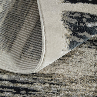 Feizy Jewel 39N7F Gray / Black Area Rug Rolled Image