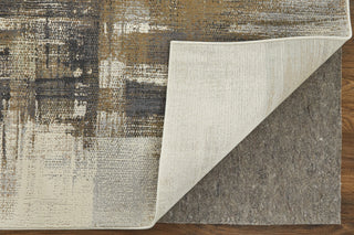 Feizy Mandana 39LYF Brown / Ivory Area Rug Corner Image
