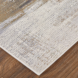 Feizy Mandana 39LYF Brown / Ivory Area Rug Corner Image