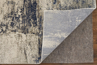 Feizy Mandana 39LZF Ivory / Blue Area Rug Corner Image