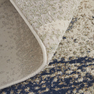 Feizy Mandana 39LZF Ivory / Blue Area Rug Rolled Image