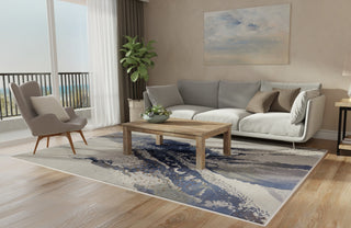 Feizy Mandana 39M0F Ivory / Blue Area Rug Lifestyle Image Feature