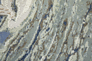 Feizy Mandana 39M1F Ivory / Taupe Blue Area Rug Pattern Image