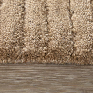 Feizy Cornerstone 8A22F Tan Area Rug Corner Image with Rug Pad