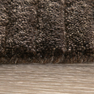 Feizy Cornerstone 8A22F Taupe Area Rug Corner Image with Rug Pad