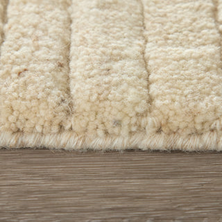 Feizy Cornerstone 8A22F Ivory Area Rug Corner Image with Rug Pad