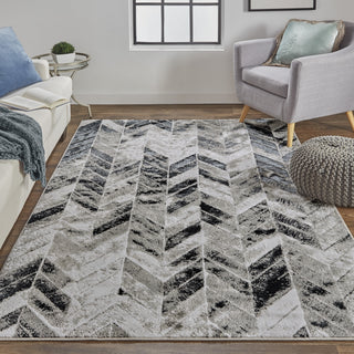 Feizy Jewel 3104F Gray / Silver Area Rug Lifestyle Image Feature