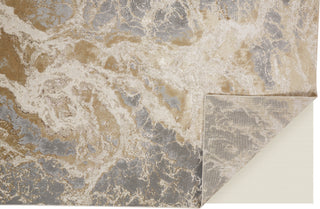 Feizy Jewel 3139F Gold / Gray Area Rug Corner Image