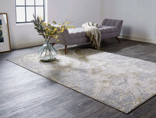 Feizy Jewel 3139F Gold / Gray Area Rug Lifestyle Image Feature