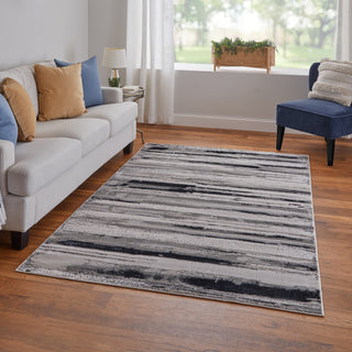 Feizy Jewel 39CJF Silver / Black Area Rug Lifestyle Image Feature