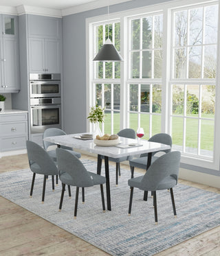 Feizy Jewel 39IXF Gray / Blue Area Rug Lifestyle Image Feature