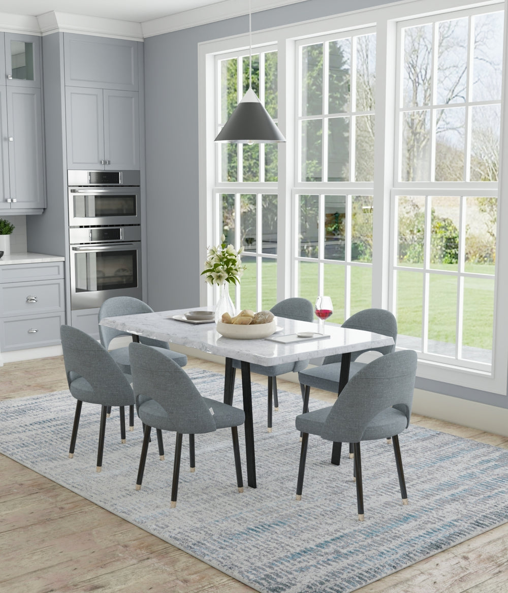 Feizy Jewel 39IXF Gray / Blue Area Rug Lifestyle Image Feature