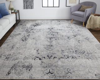 Feizy Jewel 39IYF Ivory / Black Area Rug Lifestyle Image Feature