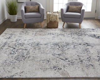 Feizy Jewel 39IYF Ivory / Black Area Rug Lifestyle Image Feature