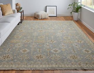 Feizy Corbitt 0610F Blue/Gray/Ivory Area Rug Lifestyle Image Feature