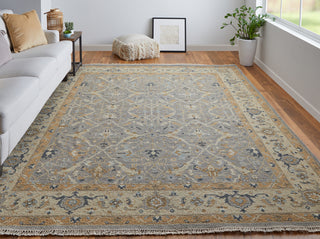 Feizy Corbitt 0611F Gray/Gold Area Rug Lifestyle Image Feature