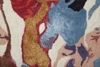 Feizy Dafney 8863F Red/Blue/Purple Area Rug Corner Image