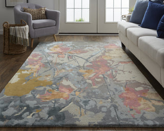 Feizy Dafney 8867F Blue/Pink/Gray Area Rug Lifestyle Image Feature