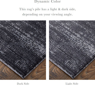 Feizy Deja 39PJF Black/Silver/Gray Area Rug Lifestyle Image Feature