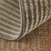 Feizy Eden 39QPF Ivory/Taupe/Pink Area Rug Corner Image with Rug Pad