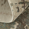 Feizy Eden 39QRF Ivory/Blue/Purple Area Rug Corner Image with Rug Pad