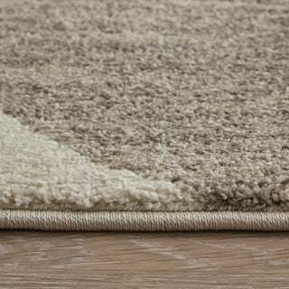 Feizy Eden 39QUF Ivory/Brown/Blue Area Rug Corner Image with Rug Pad