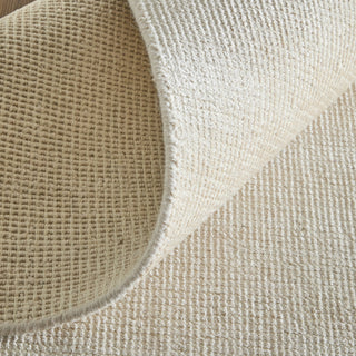 Feizy Fleetwood 8A06F Ivory/Tan Area Rug Corner Image with Rug Pad