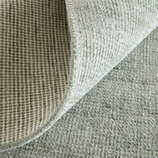 Feizy Fleetwood 8A06F Green/Ivory Area Rug Corner Image with Rug Pad