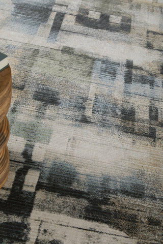 Feizy Greenwich 39U3F Black / Ivory Blue Area Rug Lifestyle Image Feature