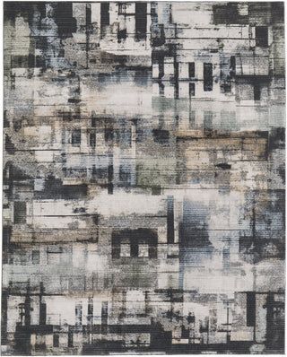 Feizy Greenwich 39U3F Black / Ivory Blue Area Rug main image