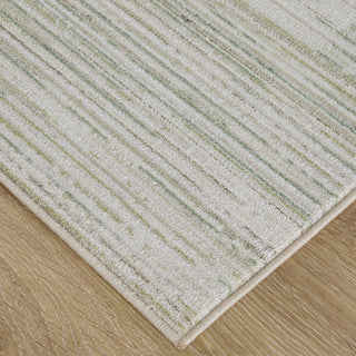 Feizy Greenwich 39U7F Green / Ivory Gray Area Rug Corner Image
