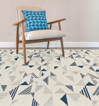 Feizy Bashia I0546 Gray/Blue Area Rug Lifestyle Image Feature