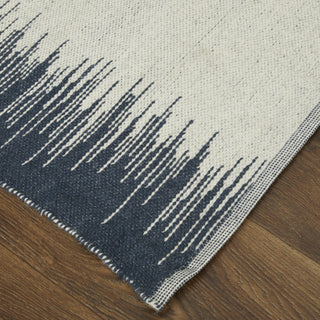 Feizy Bashia I0552 Blue/Ivory Area Rug Corner Image