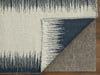Feizy Bashia I0552 Blue/Ivory Area Rug Corner Image with Rug Pad