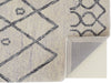Feizy Hansel I I8038 Gray/Ivory Area Rug Corner Image with Rug Pad