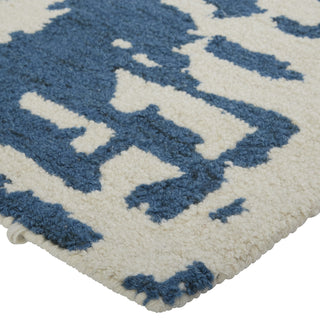 Feizy Dineen I8040 Ivory/Blue Area Rug Corner Image