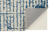 Feizy Dineen I8040 Ivory/Blue Area Rug Corner Image with Rug Pad