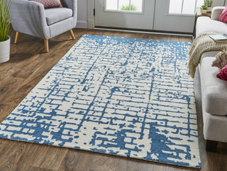 Feizy Dineen I8040 Ivory/Blue Area Rug Lifestyle Image Feature