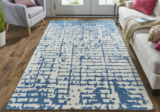 Feizy Dineen I8040 Ivory/Blue Area Rug Lifestyle Image Feature