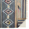 Feizy Ezra II I0758 Blue/Purple/Tan Area Rug Corner Image with Rug Pad