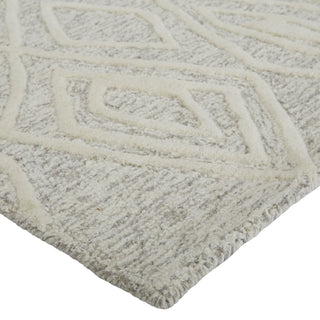 Feizy Lusk I8082 Ivory/Taupe Area Rug Corner Image