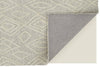 Feizy Lusk I8082 Ivory/Taupe Area Rug Corner Image with Rug Pad
