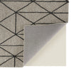 Feizy Lusk I8083 Taupe/Black Area Rug Corner Image with Rug Pad